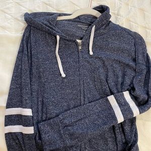AE cropped varsity zipup